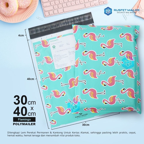 Polymailer | Plastik Packing | Plastik Packing Online | Motif Flamingo