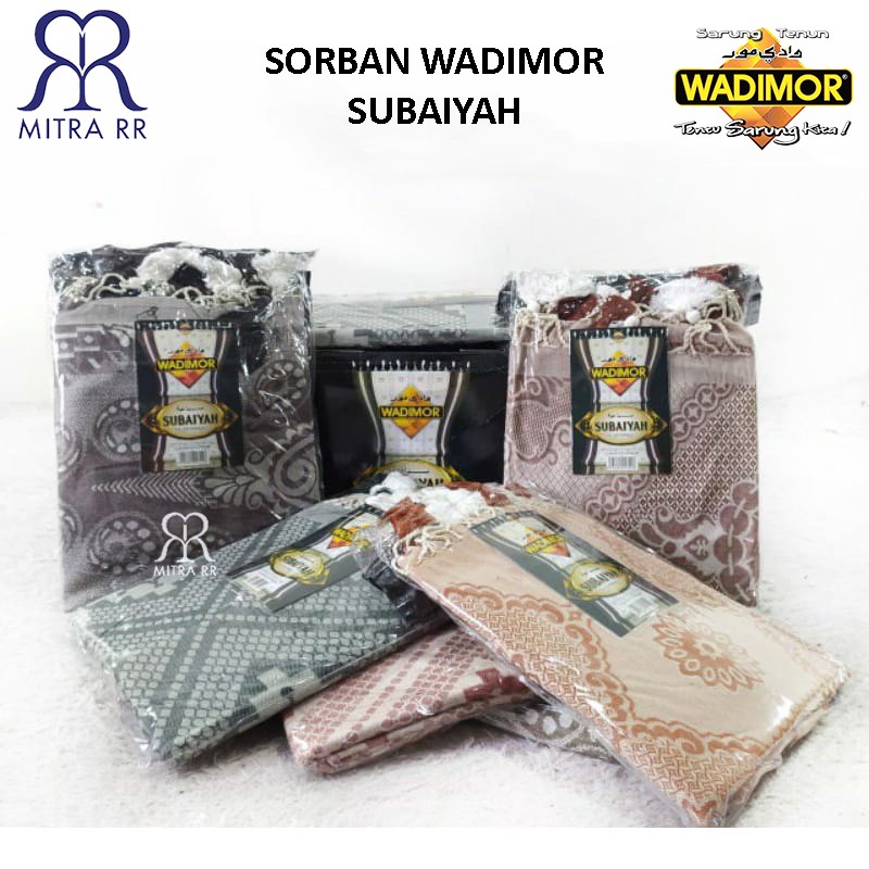 Sorban Wadimor Subaiyah Surban Jacquard Songket Timbul Katun Original