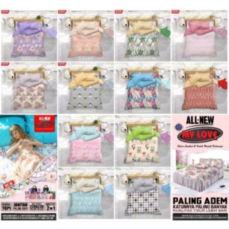 bedcover my love / bedcover 180X200 / bedcover bagus / bedcover murah / bedcover