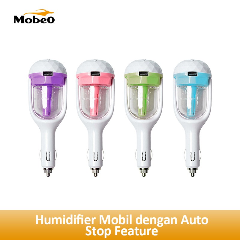 

Mobeo 2 in 1 Humidifier Mobil Minyak Esensial Aromaterapi + USB Port Charger HP