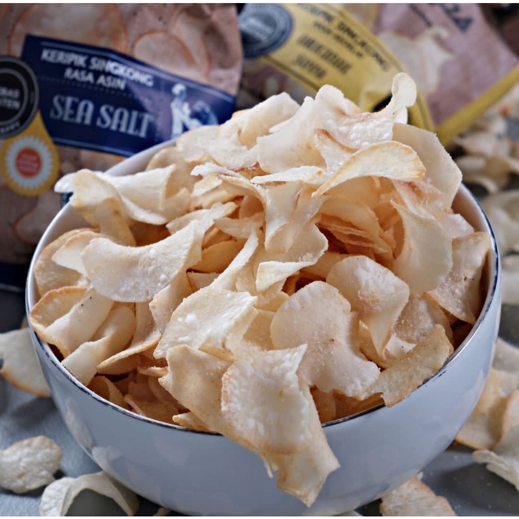 Matoh Cassava Chips - Keripik Singkong SEA SALT Gluten Free &amp; Non Msg 75 g