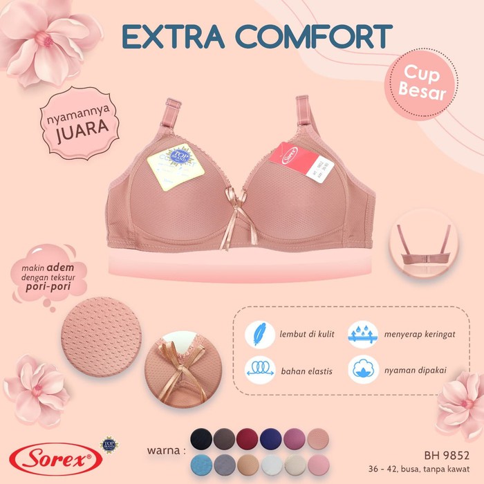 BH sorex 9852 | Bra sorex | Bh busha tanpa kawat | Pakaian Dalam Wanita | Bra Wanita Dewasa | Bh Wanita |