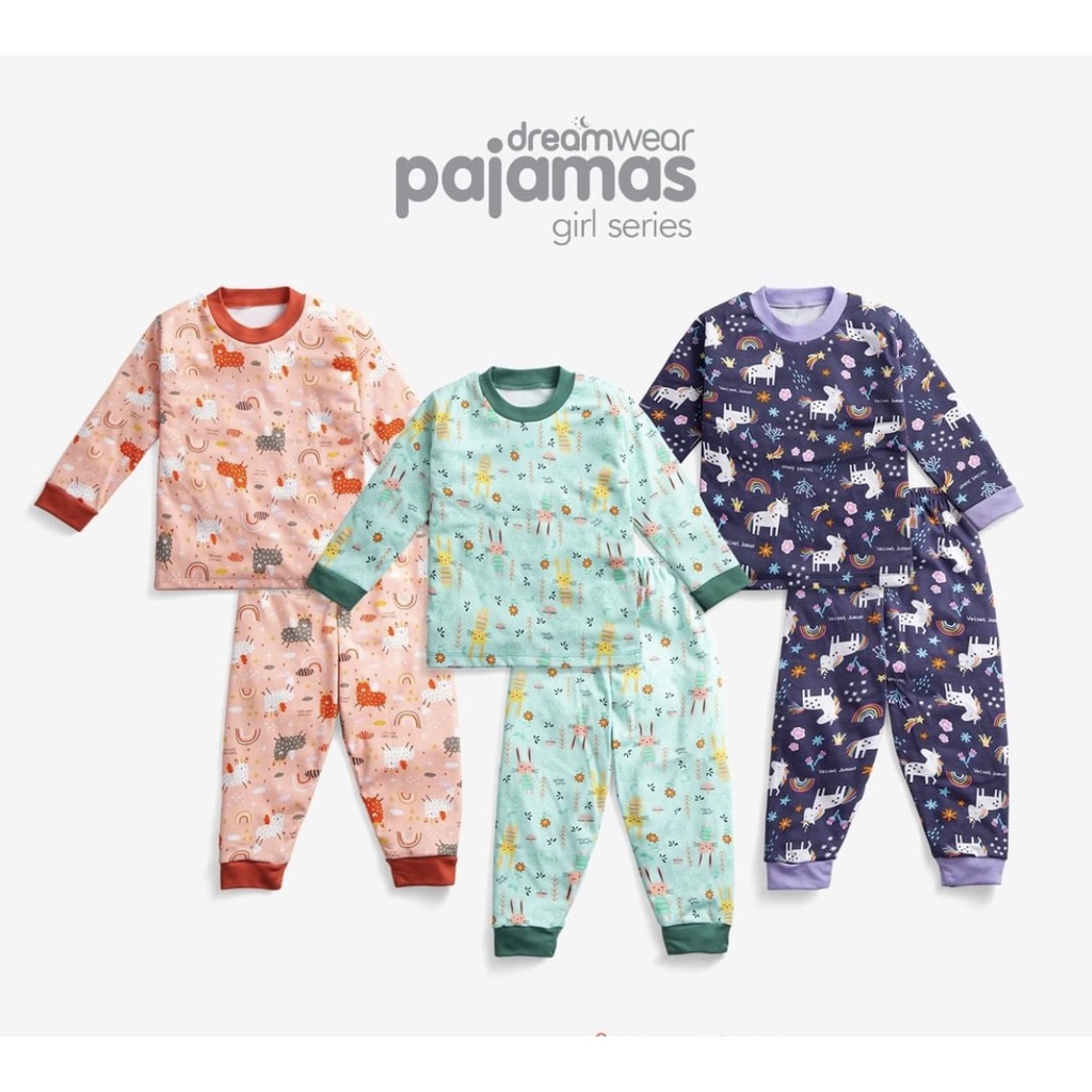 Piyama Big Size BOY GIRL 2 3 4 5 6 7 8 9 10 Velvet Junior Setelan Baju Tidur Anak Dreamland CBKS