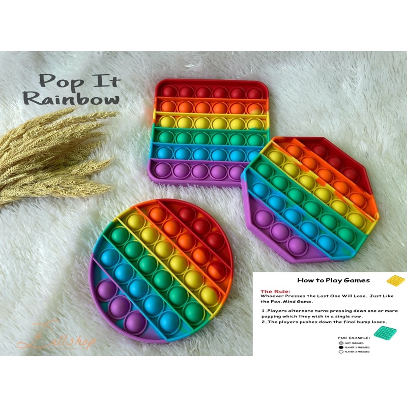 MAINAN POP IT RAINBOW MURAH Fignet Toys Mainan Anak Edukasi