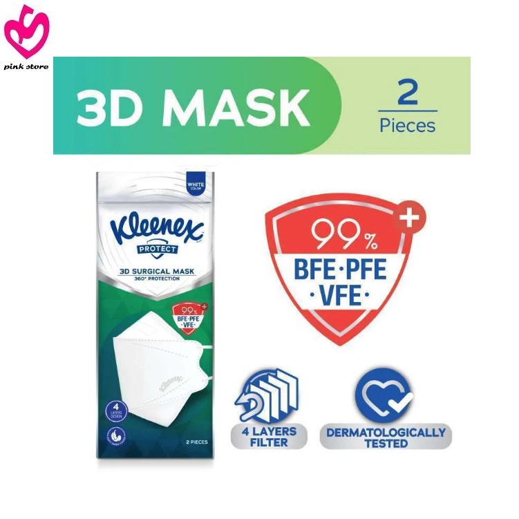 KLEENEX Protect Mask 3D Premium Masker Korea Original Twin Pack isi 2