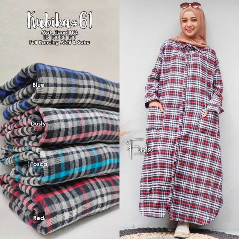 kubika#58 tunik jumbo LD 130 bahan flanel