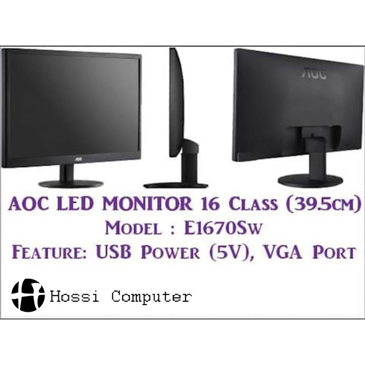LED AOC 16" E1660SW / 1670