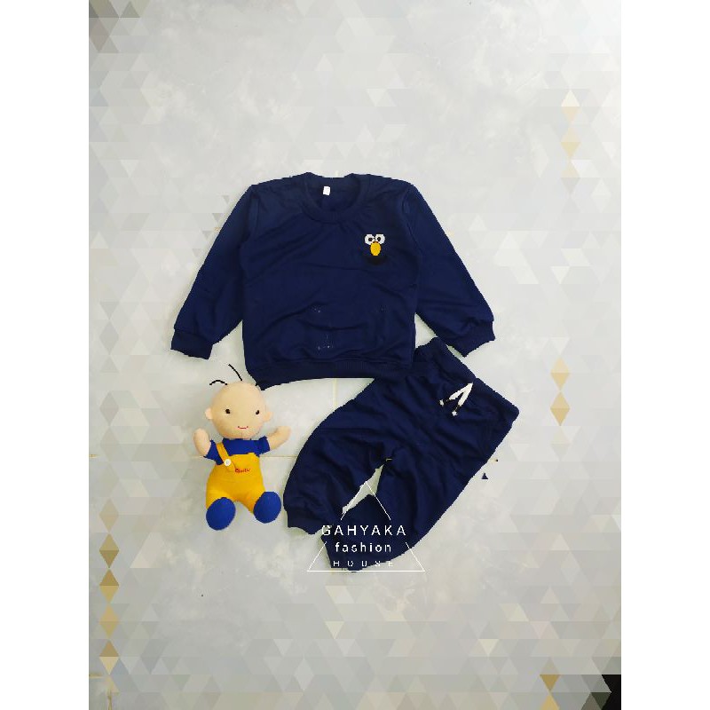 SETELAN BAJU TIDUR ANAK  BORDIR JOGER SWEATER SWITER PIYAMA   MURAH