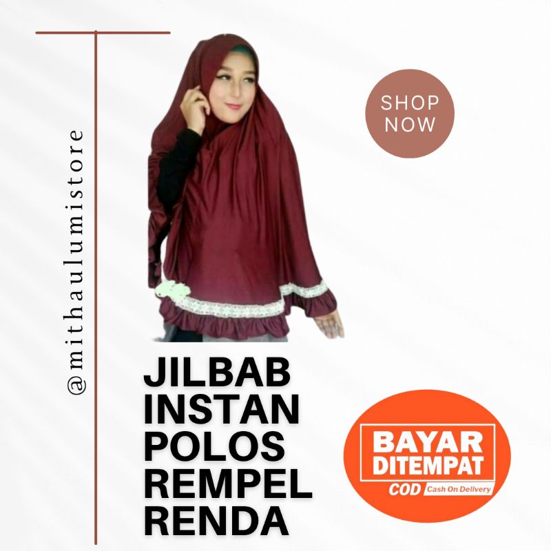 Jilbab instan Wanita/Jilbab Instan Jersey /Jilbab Instan Jumbo/Jilbab Instan Renda /Jilbab instan pa