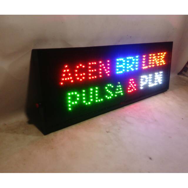 Tulisan lampu led colokan usb AGEN BRILINK PULSA PLN