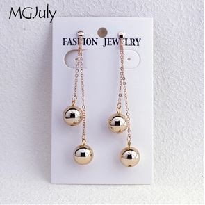 Anting Korea Fashion Import Simple SIlver Gold Beads