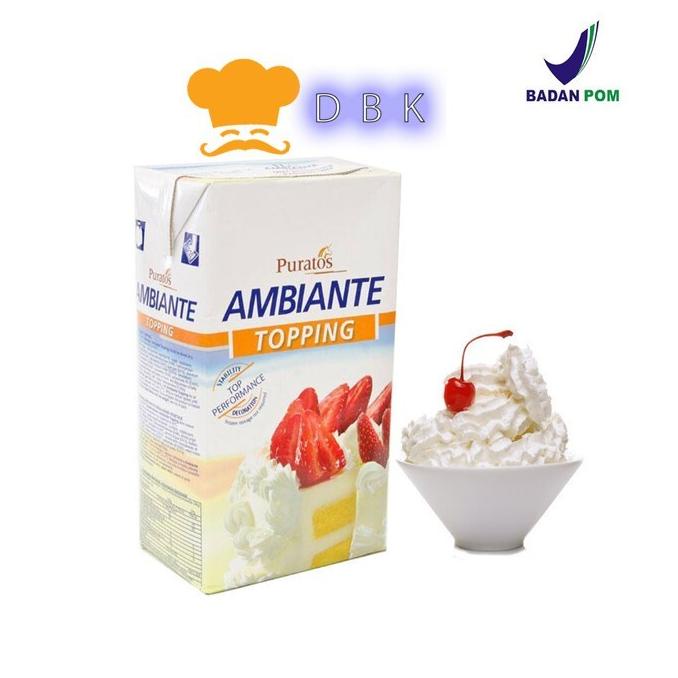 

(BISA COD) PURATOS AMBIANTE Whip Cream - Topping untuk Dekorasi 1 lt Rich