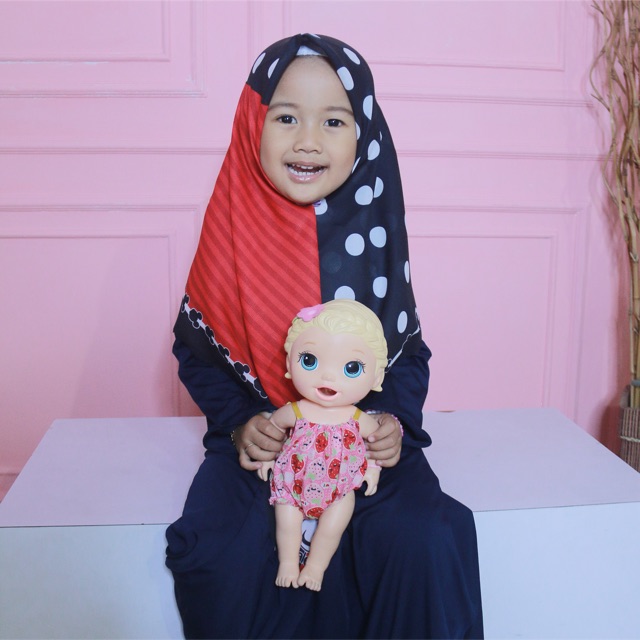 VOAL PRINTING MOTIF MICKEYMOUSE MERAH / HIJAB ANAK KARAKTER MICKEY / JILBAB ANAK LUCU