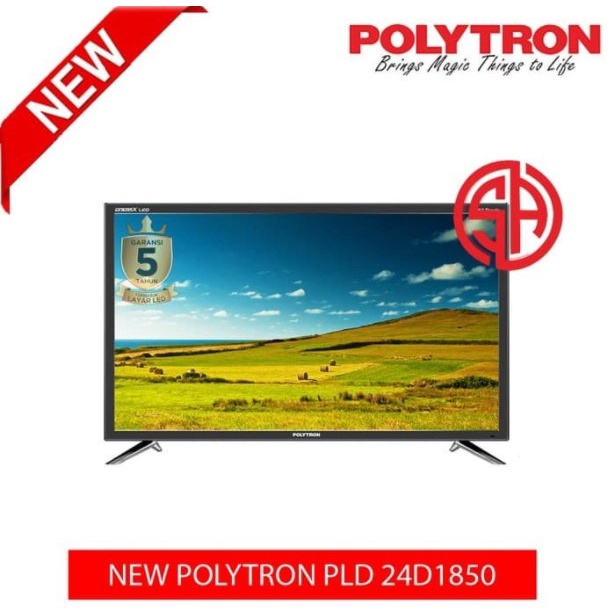 Polytron LED TV 24&quot; 24D1850 HDR HDMI USB Movie Garansi 5 Tahun