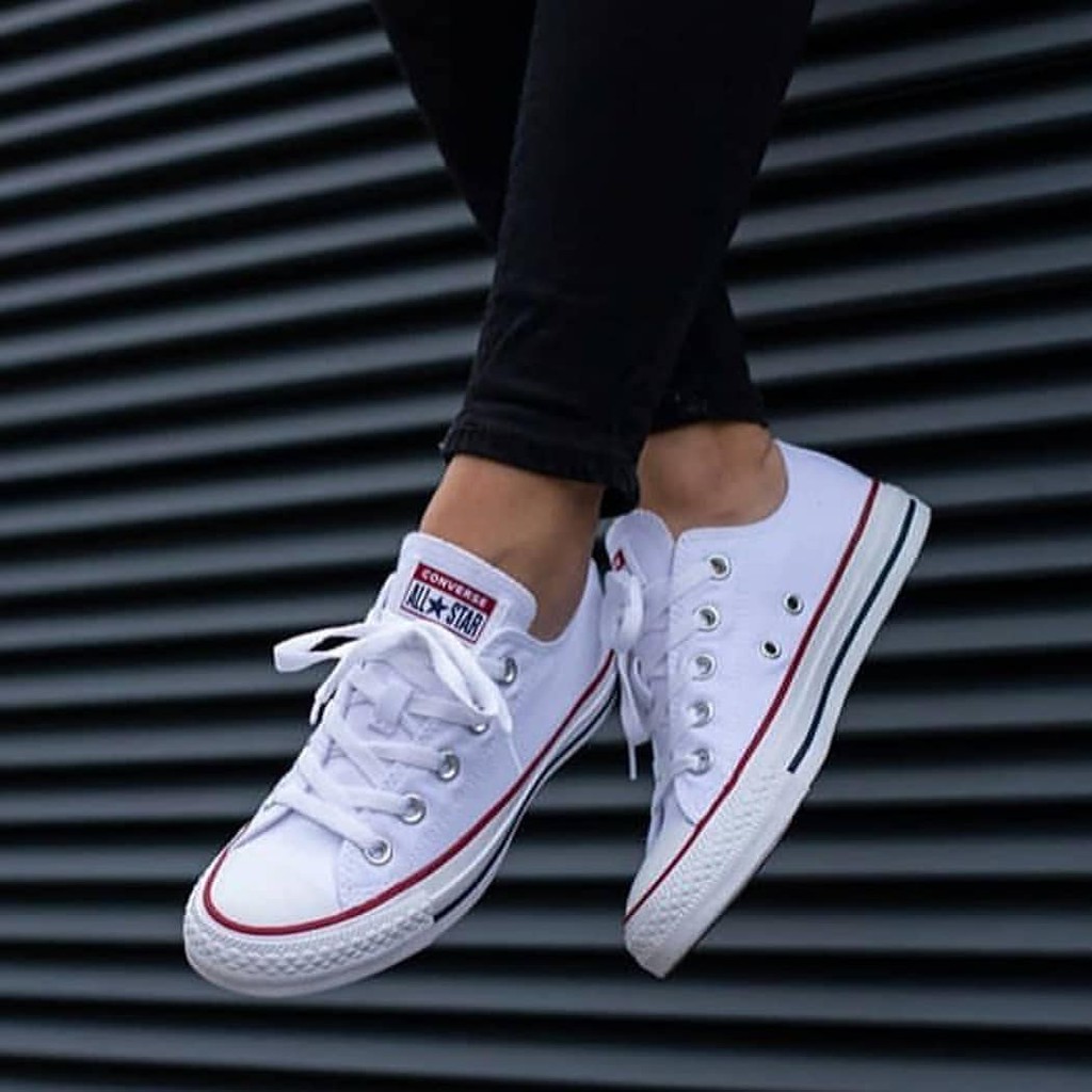 Sepatu Converse Allstar Classic Grade Original Vietnam Sneakers Cewek Cowok White Putih Navy Hitam