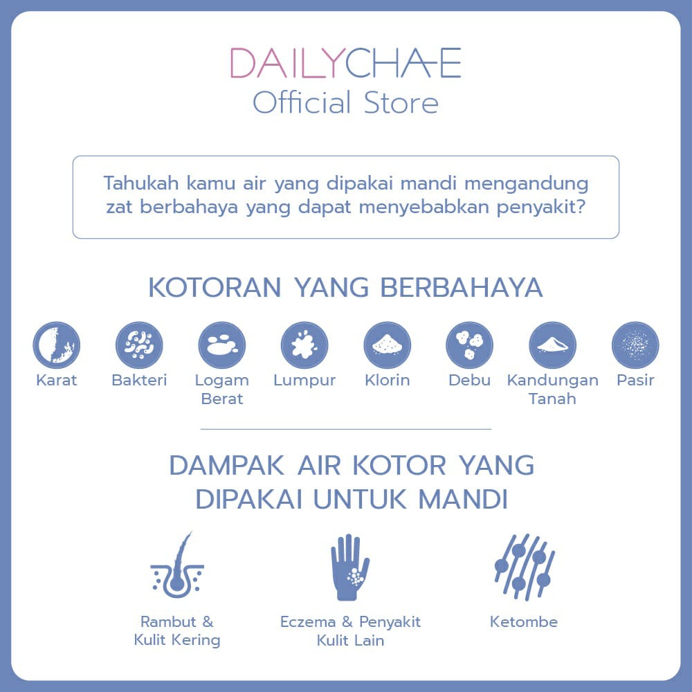 Daily Cha-E Vitamin Filter 70G - Penyaring Air dan Arometarapi untuk Shower