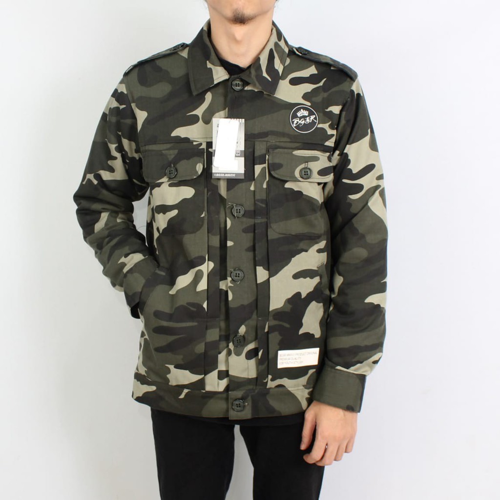 Jaket parka Camouflage Army Hanzo BGSR / Parka camo Pria 07