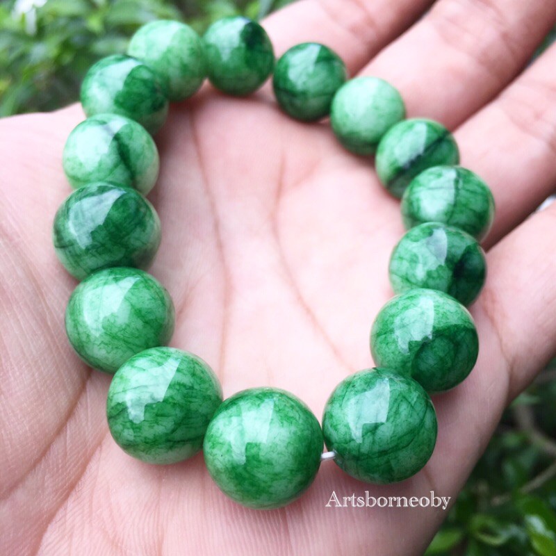 GELANG BATU GREEN AGATE