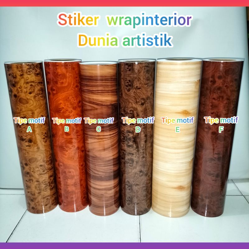 Stiker interior mobil // stiker wrapinterior serat kayu // stiker walnut super glossy//
