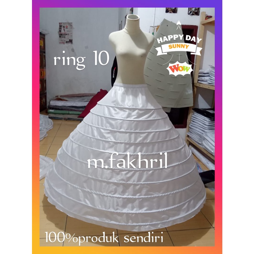 Petticoat/Pertikut Ring 3 tanpa jala Murah Meriah Kualitas Baik Rok Pengembang Gaun Wisuda Ujian Pengantin Petikut