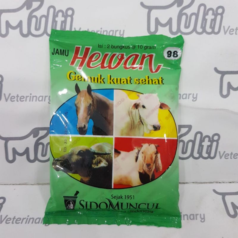 20+20pcs JAMU HEWAN SIDOMUNCUL 20gr - Hewan Gemuk Kuat Sehat