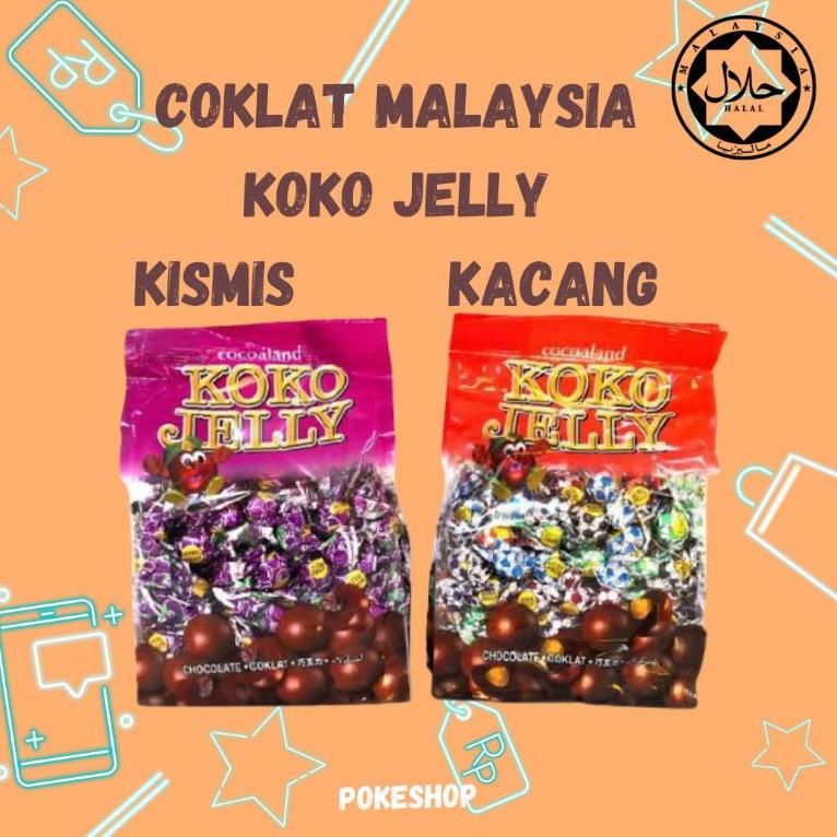 

Q-&-X KOKO JELLY COKELAT MALAYSIA - TRUFFLE SINGAPORE - Coklat KISMIS KACANG HALAL Ready!!! Bestseller