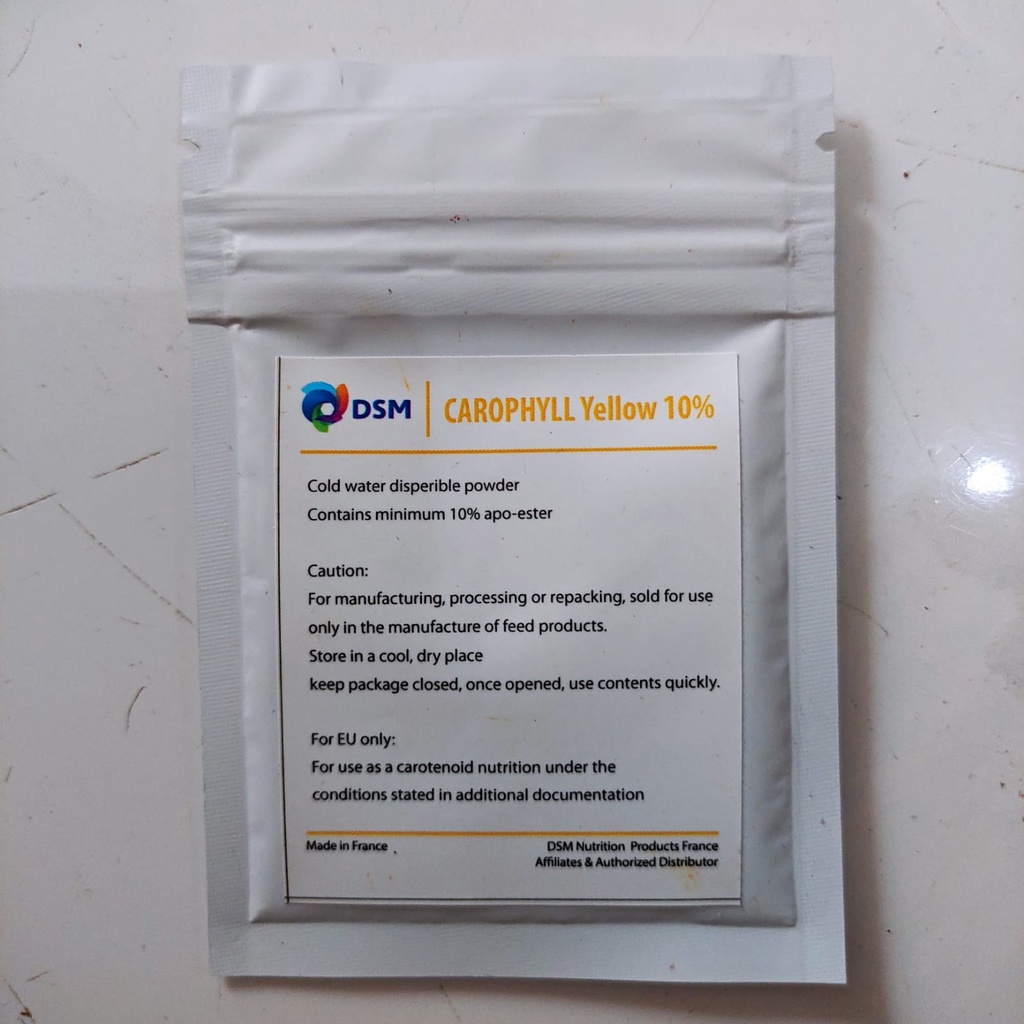 CAROPHYLL DSM YELLOW 10% 5GR / MADE IN FRANCE / ORIGINAL