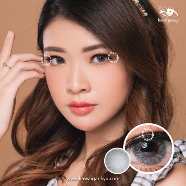 KawaiGankyu softlens - Princess rosy turquoise (1botol)