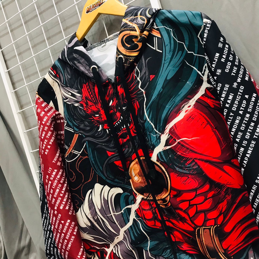 Raijin Japan God Waterproof Coat Fullprint Premium Quality