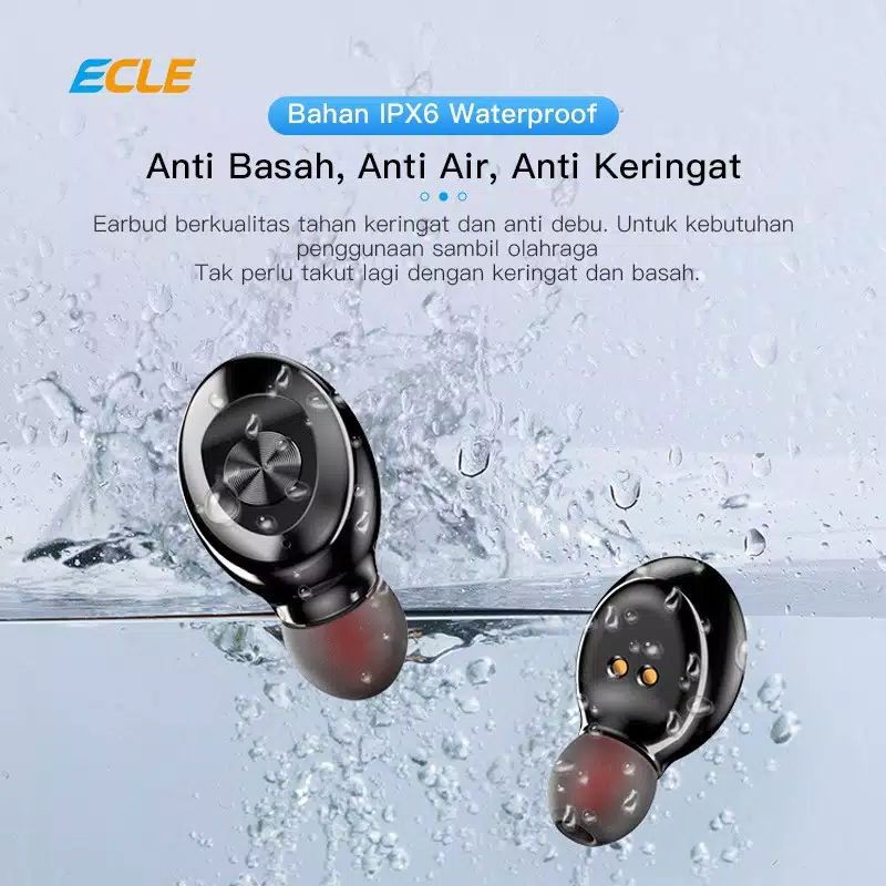 Earphone Bluetooth Wireless ECLE EEH0114 Waterproof & Shockproof