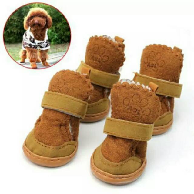Sepatu boot alas kaki boots anjing kucing hewan anti slip