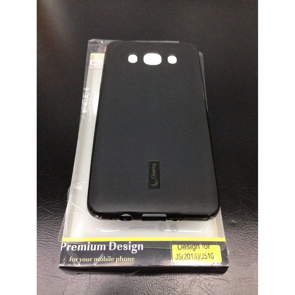 Cherry Case Free Antigores Bening Samsung Galaxy J510 J5-2016 Hitam lishanty
