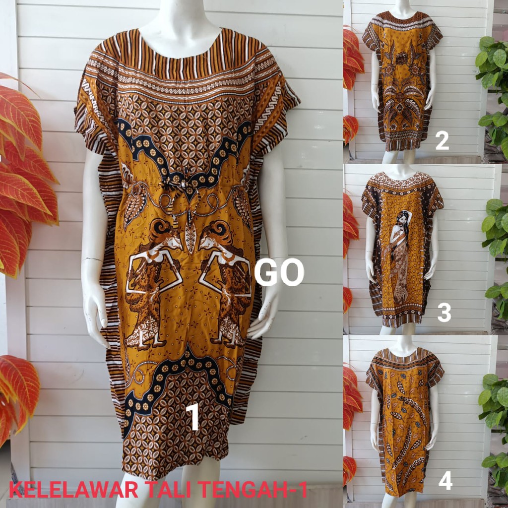 gof DASTER HAP KELELAWAR JUMBO BATIK Dress Batik Pendek Monocrome Murah