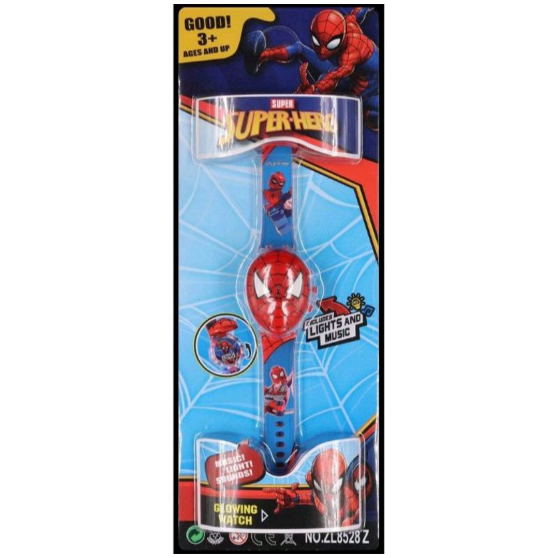 Spiderman Jam Tangan Anak Laki-laki Musik dan Lampu Terkini