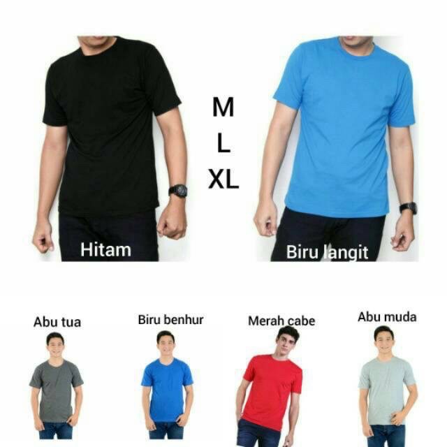 Kaos pria trendy tangan pendek Oneck SIZE M