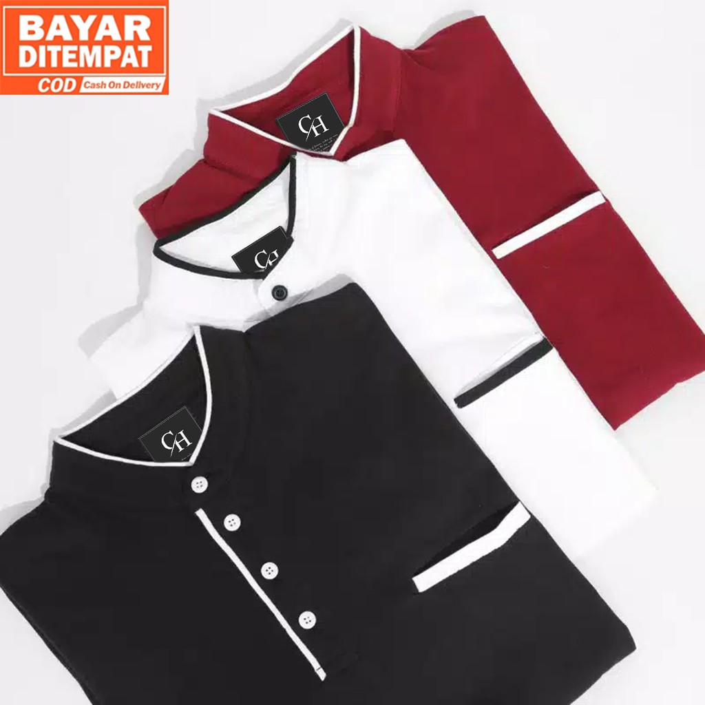 Kaos Pria Dyrgo Maroon Polos Kerah Polo Shirt Shanghai Mandarin Original Distro Bandung