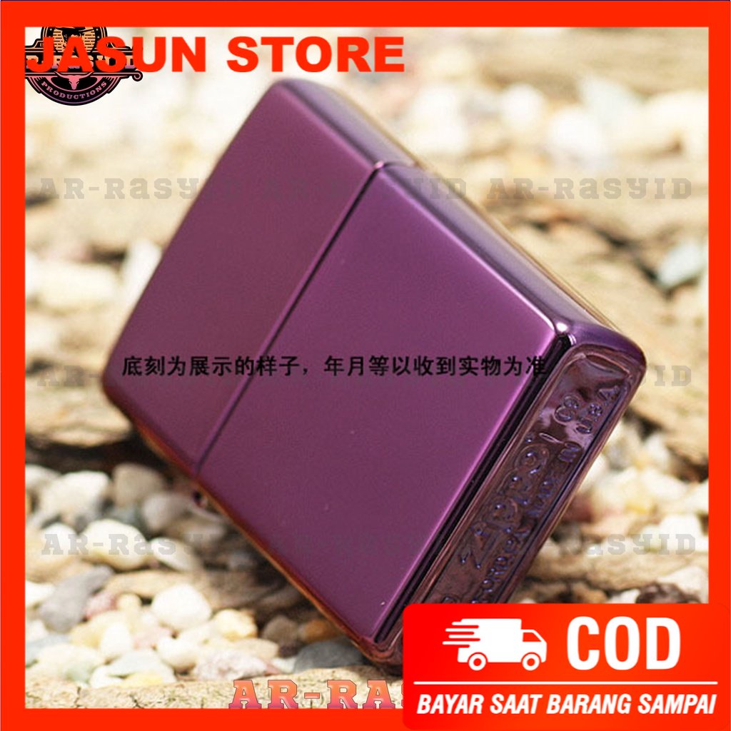 BISA COD! Korek Api Minyak Zippo Purple Ice Light Ungu Polos 24747