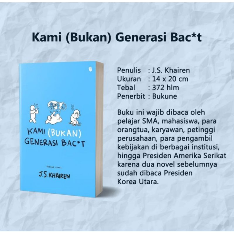 Kami Bukan Generasi Bacot J.S. Khairen Shopee Indonesia