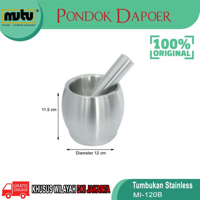 Cobek - Mortar Stainless Cobek Mini Tumbukan Obat Mi-120B