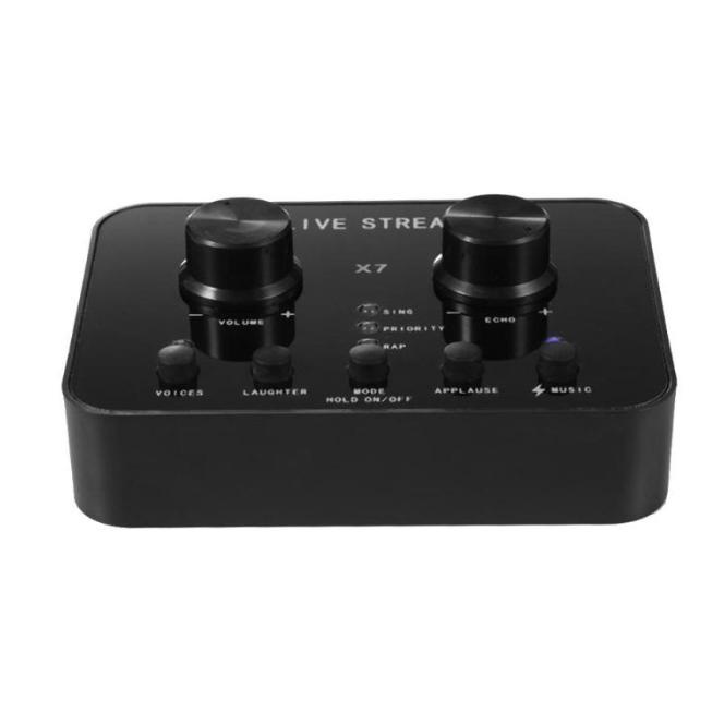 AUDIO USB EXTERNAL SOUNDCARD LIVE BROADCAST MICROPHONE HEADSET - X7