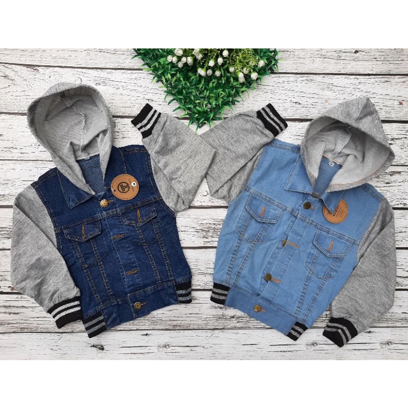 JAKET JEANS HOODIE ANAK (1-10tahun)