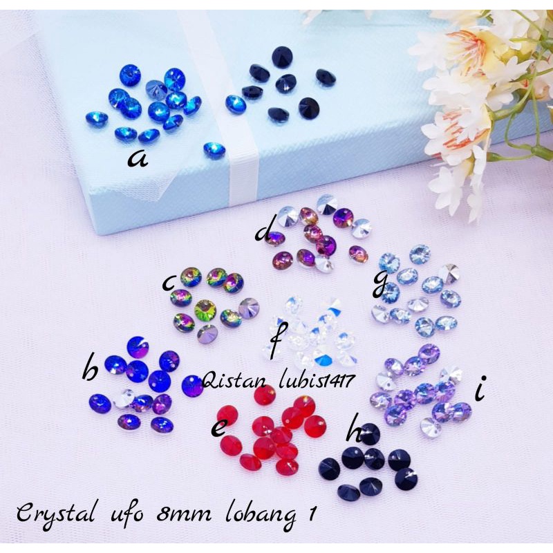 Crystal ufo 8mm 12pcs