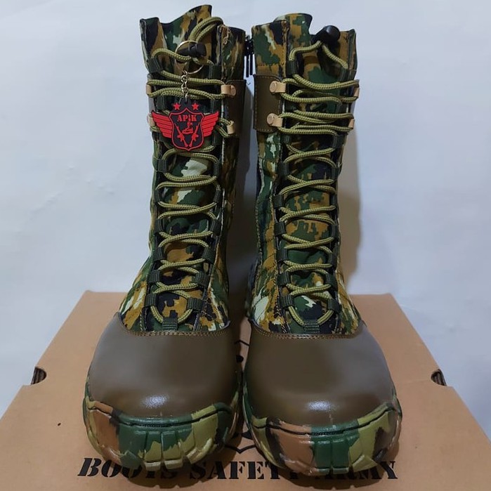 SEPATU PDL NINJA LORENG KOSTRAD ASLI KULIT SAPI MERK APIK SEPATU PDL DINAS LAPANGAN TNI POLRI