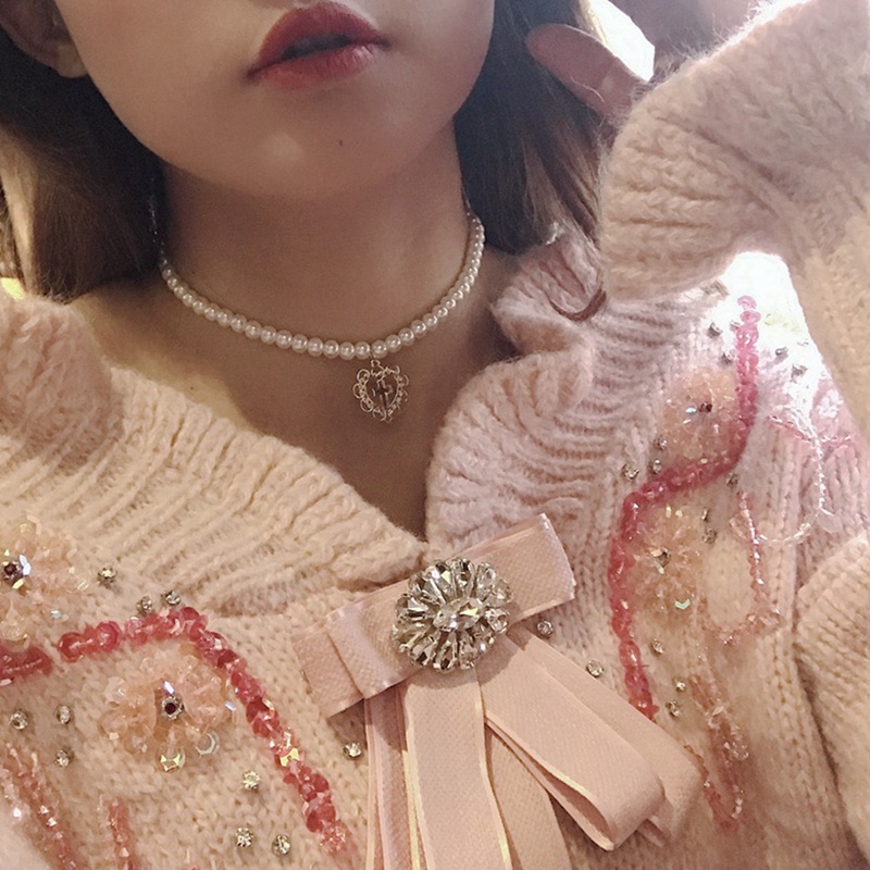 Fancyqube Kalung Choker Rantai Desain Hati Gaya Gotik Kpop Untuk Wanita