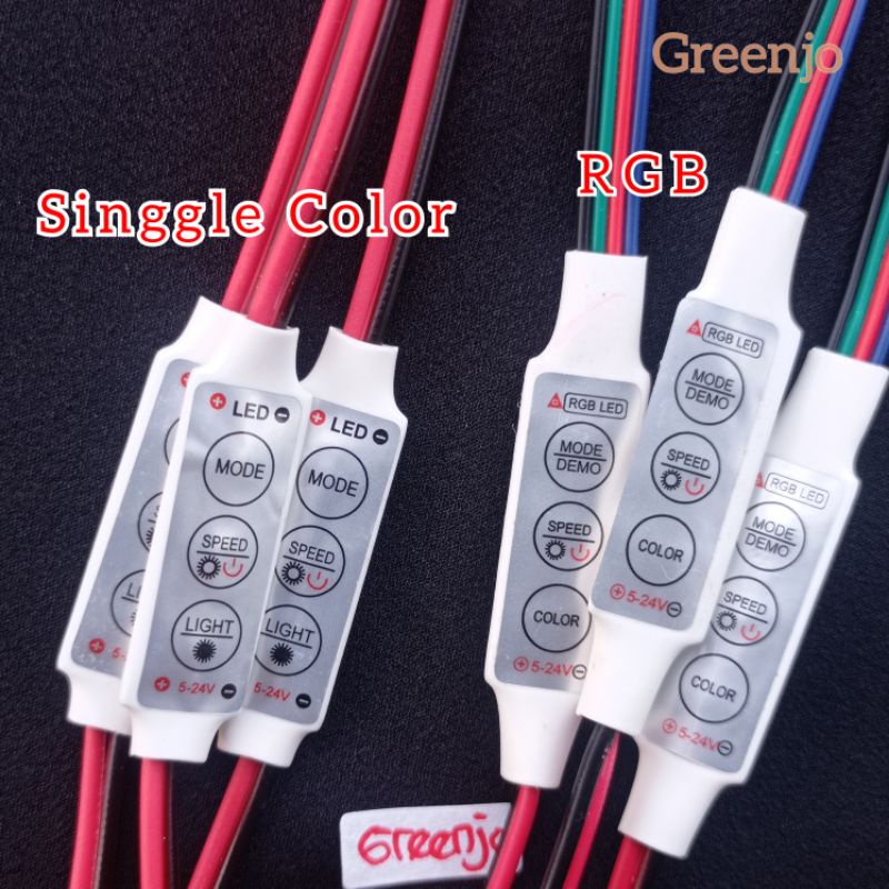 Mini LED Controller Kedip Strobo Single Color / RGB Modul SMD Dimmer 5V sampai 24V