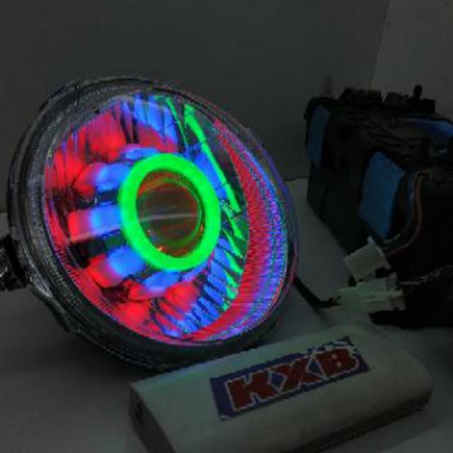 Lampu Depan Xride 115cc Headlamp Projie PNP X-Ride Old 5 Mode Nyala Wajib DC