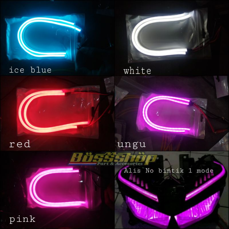 Lampu Alis Motor 30cm All Motor No bintik Free lampu demon sepasang