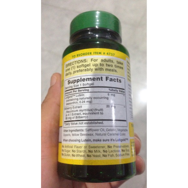 Lutein Bilberry HerbaVision GOLD Zeaxanthin | Mata |ISI 120