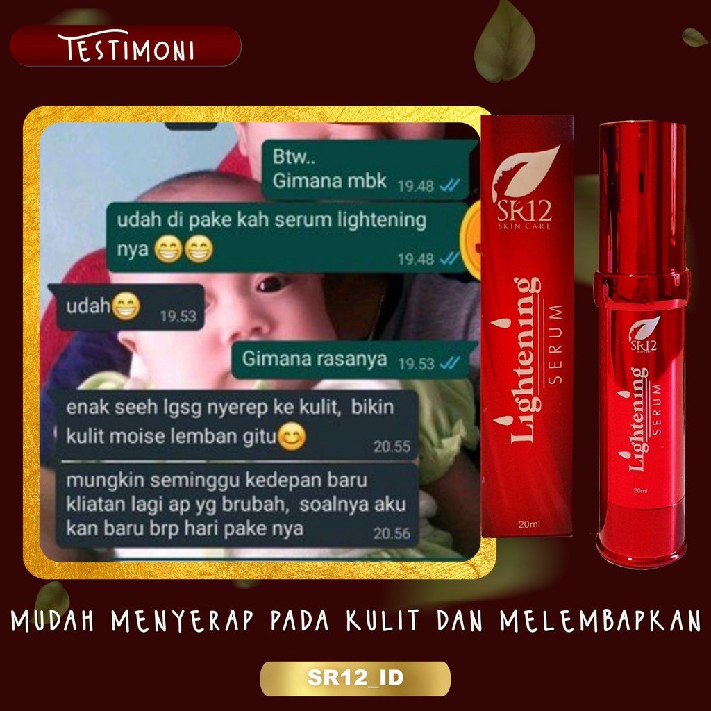 LIGHTENING SERUM SR12 / SERUM PENCERAH WAJAH AMPUH