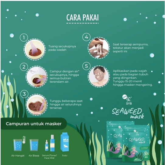 ✨LACIKOSME✨ SYB FORTE SEAWEED FACE &amp; BODY MASK - MASKER WAJAH &amp; BADAN SEAWEED BPOM